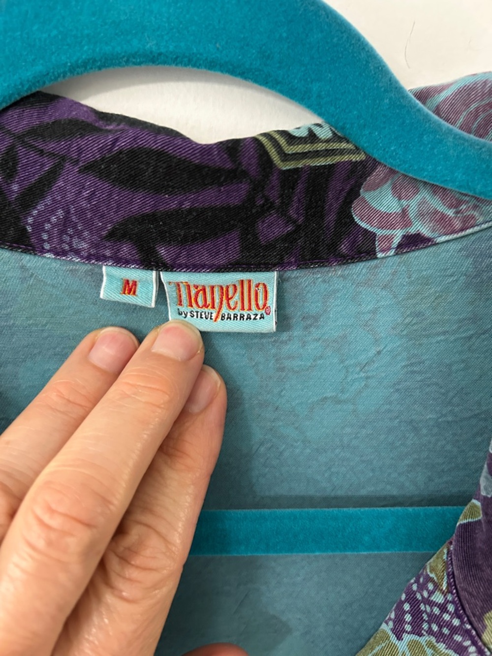 Tianello Aida Blouse Women’s M Vibrant Purple Floral Tencel Button-Up - Picture 3 of 16